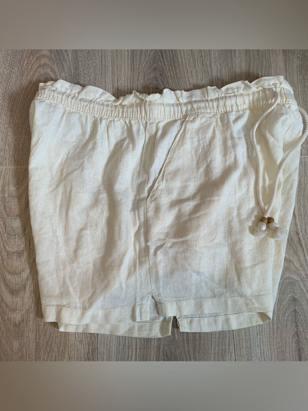 Hang Ten Cream Linen-Blend Drawstring Shorts - Picture 4 of 11